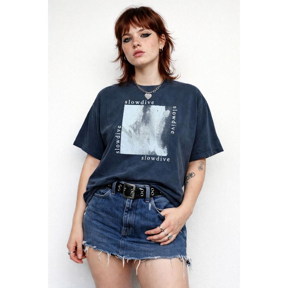 Vintage Slowdive Slouvaki Gray T Shirt Tee Top   Adult Size 2XL